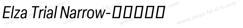 Elza Trial Narrow字体转换